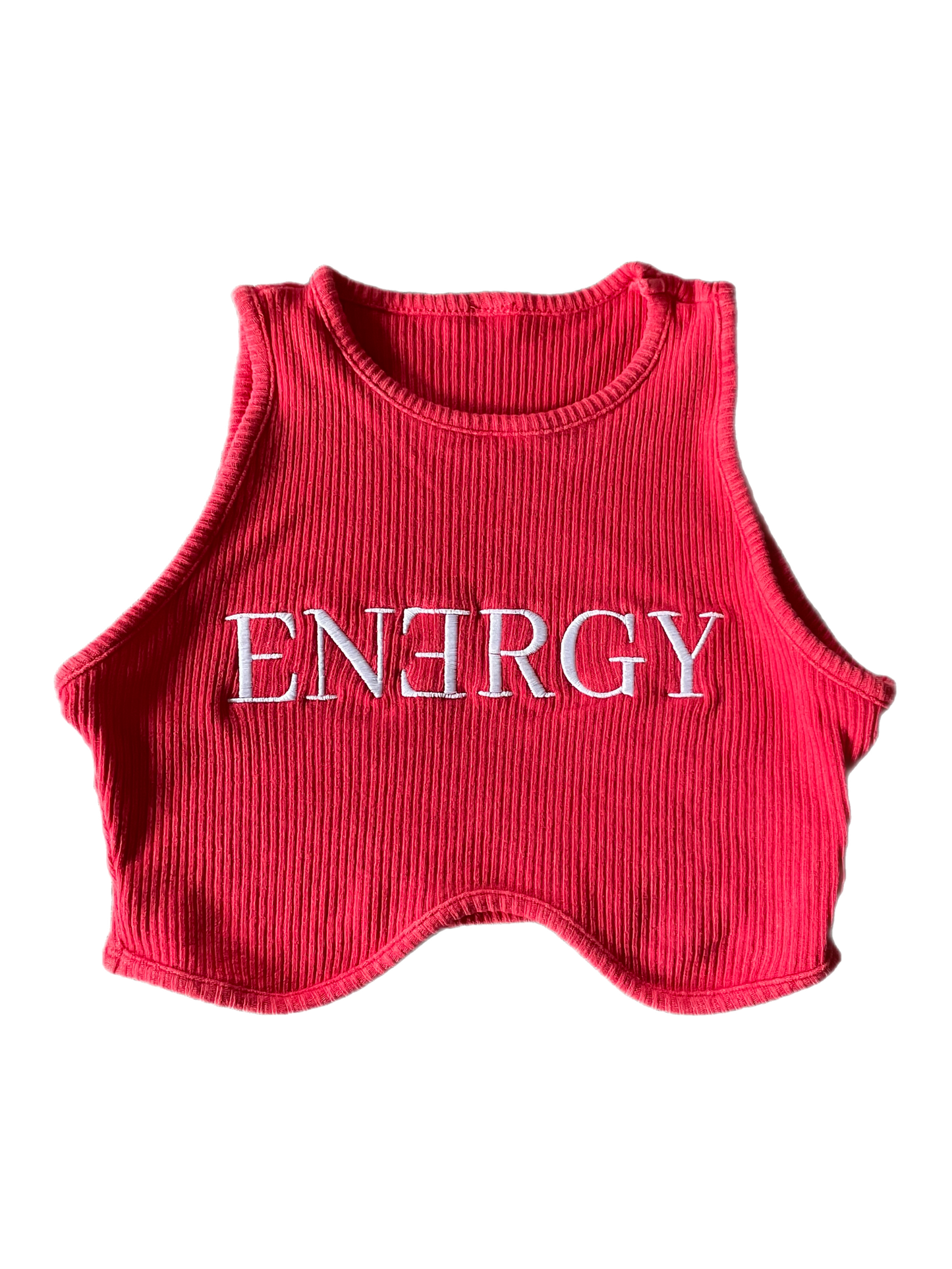 Red Energy Crop Tank Top