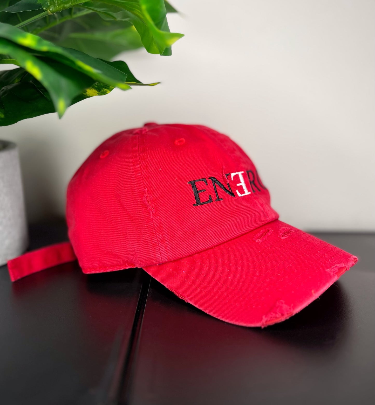 Vintage Energy Dad Hat Solid Red