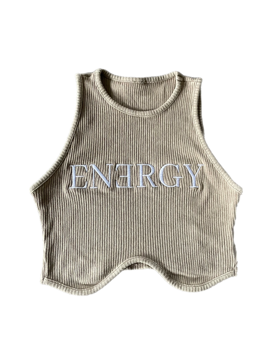 Creme Energy Crop Tank Top