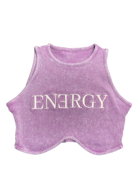 Lavender Energy Crop Tank Top