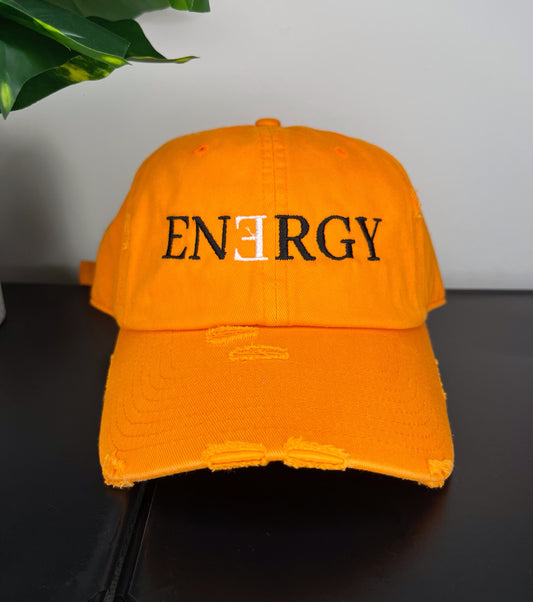 Vintage Energy Dad Hats Solid Orange